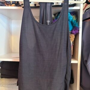 Old Navy Gray Workout Tank Cute Back Design